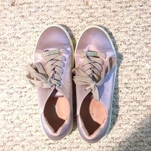 Pink Satin TOP SHOP sneakers.